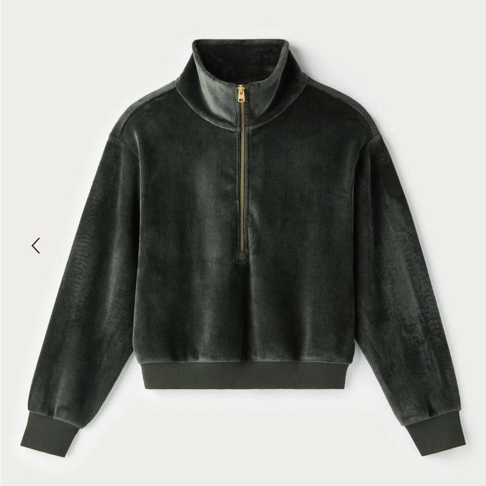 BNWT Rhone Plush 1/2 Zip - Dark Moss